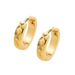 【ゴールド×ピアス】[Cream dot. クリームドット公式] ピアス レディース  ステンレス製 金属アレルギー つけっぱなし サージカルステンレス キャッチレス 中折れ 開閉式 ワンタッチ 切り込み スターカット フープ のサムネイル