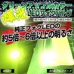 爆光 グリーンアップル ライム HB4 LEDフォグランプ