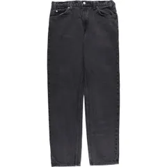 古着 90年代 リーバイス Levi's 505 REGULAR FIT STRAIGHT LEG オレンジタブ ブラックデニム テーパードデニムパンツ/eaa547646