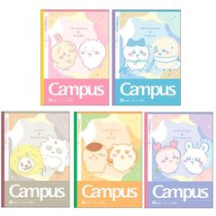 ちいかわ キャンパスノート ドットA罫 5冊パック２ ハチワレ うさぎ くりまんじゅう モモンガ ラッコ