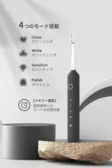 【話題の電動歯ブラシ】電動歯ブラシ 音波歯ブラシ ソニック 歯ブラシ ブラシヘッド2本 IPX7 防水 歯磨き Type-C 充電式 180日間使用 EPEIOS/エペイオス Black