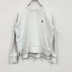 古着 used　POLO RALPH LAUREN　ラルフローレン　スウェット/トレーナー　前V　白　ホワイト　XSサイズ