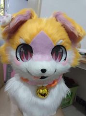 着ぐるみヘッド 犬 NO.317 黄色 垂れ耳 全頭ヘッド ケモノ