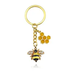ミツバチ ハニー キーリング 蜂 キーホルダー ハチ ハチミツ 鍵 アニマル 金 レトロ アンティーク かわいい おしゃれ キー 昆虫 虫 ハニー