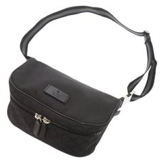 新品同様 グッチ GG 449182 ナイロン ブラック ウエストバッグ 黒 1127 GUCCI