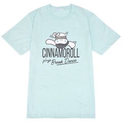 シナモロール Tシャツ 半袖 プリント サンリオ キャラクターズ サックス 春夏