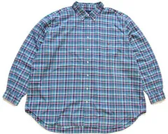 ラルフローレン マドラスチェック ボタンダウン オックスフォード コットンシャツ 3XB BIG★特大 ロゴ刺繍 ワンポイント オーバーサイズ