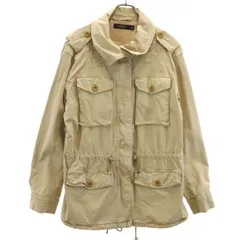 LAUREN RALPH LAUREN ローレンラルフローレン 花柄刺繍 フィールドジャケット M ベージュ レディース 古着