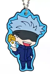 【中古】キーホルダー 五条悟 「呪術廻戦×無添くら寿司 ビッくらポン! オリジナルラバーマスコット」