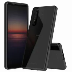 Xperia 1 II ケース SO-51A SOG01 エクスペリア１ マーク2  耐衝撃 ハイブリット クリア ケース 【Color】 ブラックのサムネイル