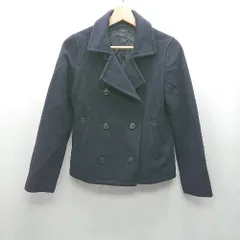 ◇ ⊇ URBAN RESEARCH ROSSO アーバンリサーチ ロッソ ウール混合 長袖 ピーコート サイズF ネイビー レディース E  【1501230010672】