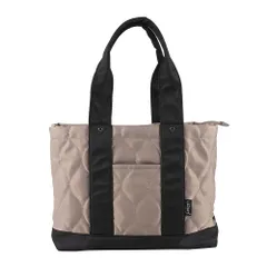 ☆ グレーベージュ/ブラック ☆ LIZDAYS キルティングナイロントートバッグ lizdays リズデイズ トート バッグ トートバッグ トートバック A4 肩掛けバッグ 肩掛けカバン 手提げバッグ レディース ナイロン 鞄 かばん カバン バック
