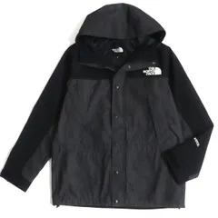 極美品▼ザ・ノースフェイス NP12032 ゴアテックス フード付き マウンテンライトデニム WZIP ジャケット グレー×ブラック M メンズ 正規品