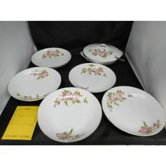 未使用品 長期保管品 Sango サンゴー スープ皿 7点セット スープポット プレート 陶磁器のサムネイル