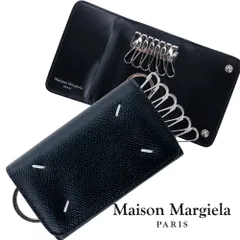 メゾンマルジェラ キーケース キーホルダーウォレット 4ステッチ Maison Margiela 4STITCH KEY CHAIN 6 RINGS SA3UA0004 P4745 T8013 BLACK ブラック レザー