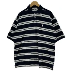 U.S.POLO ASSN. ユーエスポロアッスン ボーダーポロシャツ sizeL/ネイビー×ホワイト