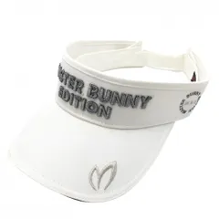 マスターバニー サンバイザー 白×グレー系 立体ロゴ刺しゅう FR  ゴルフウェア MASTER BUNNY EDITION