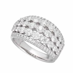ダイヤモンド(1.88ct)リング 750 K18 WG ホワイトゴールド 日本サイズ約13号 #53【送料無料】指輪【中古】25030106