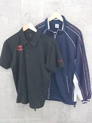 ◇ Champion まとめ売り2点セット M&Lサイズ混合 半袖 ポロシャツ 長袖 ジップアップ ジャケット ジャージ #  【1002799981941】