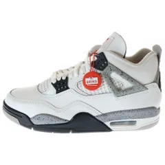 NIKE (ナイキ) AIR JORDAN 4 RETRO WHITECEMENT エアジョーダン4 レトロ ホワイト セメント ハイカットスニーカー ホワイト US8/26.0cm FV5029-100