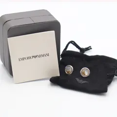 箱付き エンポリオアルマーニ ピアス シルバー×ホワイト YUM 2000000 NSK