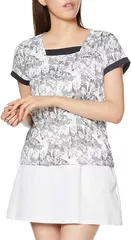 【新品】【Sサイズのみ】prince（プリンス）ゲームシャツ　半袖 レディース・ウィメンズ ホワイト×グレー WF0066-203-S