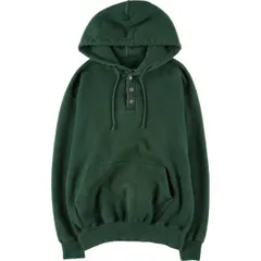 古着 80~90年代 エルエルビーン L.L.Bean RUSSELL ラッセル スウェットハーフボタンパーカー USA製 メンズM相当 ヴィンテージ/eaa573276