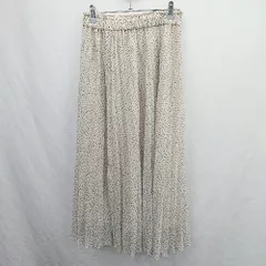 ◇ Θ Spick & Span スピック＆スパン ドット柄 ロング フレア スカート サイズ38 ホワイト系 レディース E  【1506130007869】
