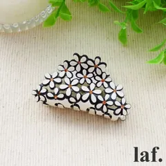 アセチフラワーミニバンスクリップ：アイボリー