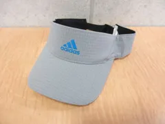 adidas アディダス サンバイザー バイザー チェック柄 フロント ロゴ プリント グレー