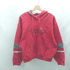 ◇ ⊇ ellesse エレッセ 綿 長袖 パーカー サイズM レッド レディース E  【1502180057120】のサムネイル