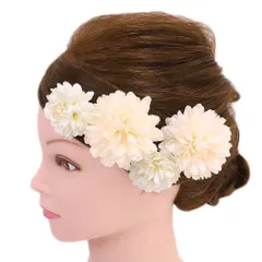 髪飾り 成人式 振袖 前撮り 袴 花 浴衣 夏祭り 花火大会 豪華4点セット 白 小さい おしゃれ かわいい かんざし ヘッドドレス No.9-4477