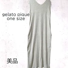 送料無料 24時間以内発送 美品 ワンサイズ ノースリーブニットロングワンピース gelato pique ベージュ beige ジェラートピケ ジェラピケ リラックス 女性 レディース ふんわり ルームウェア サイズフリー FREE PWNO212066