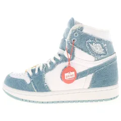 NIKE (ナイキ) WMNS AIR JORDAN 1 RETRO HIGH OG DENIM ウィメンズ エアジョーダン1 ハイカットスニーカー デニム ブルー US6.5/23.5cm DM9036-104 レディース