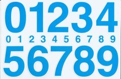 （シャシャン）XIAXIN 防水 PVC製 数字 ナンバー ステッカー セット 耐候 耐水 ローマ字 数字 キャラクター 表札 スーツケース ネームプレート ロッカー 屋内外 兼用 TS-534 (サックスブルー)