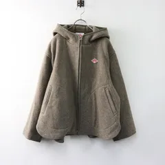 美品 定価35200円 ダントン DANTON DT-A0386 WLP ウールパイル フード付き フリースジャケット 36 モカグレー【2400014380835】