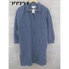 ◇ LAKOLE ラコレ 長袖 ロング シャツ ワンピース サイズM ネイビー レディース 【中古】 【1101260003691】