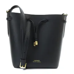 ローレンラルフローレン LAUREN RALPH LAUREN バケツショルダーバッグ ロゴ レザー 黒のサムネイル
