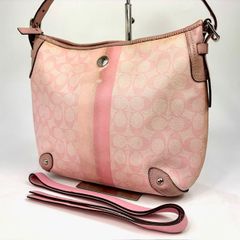 COACH コーチ ショルダーバッグ PVC シグネチャー 斜め掛け ピンク メンズ レディース ユニセックス B-237