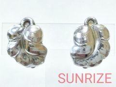 925S GEORG JENSEN ジョージジェンセン 50B ムーンライトグレープリーフ イヤリング【K1253】