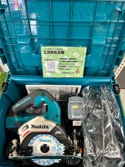 【未使用品】makita(マキタ) 125㎜18v充電式マルノコ[無線連動対応] 青(6.0Ahバッテリx2/充電器/ケース) HS475DRGX