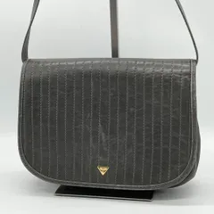 【良品】BALLY オールレザー ショルダーバッグ サコッシュ グレー