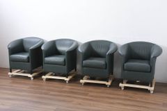 ★事前問合せ必須★ WITTMANN ヴィットマン Paolo Piva パオロ ピーヴァ Aura Armchair オーラ アームチェア  本革 レザー 4脚セット 1人掛けソファ 1Pソファ バラ売り可能 リペア＋発送まで3週間前後 R-081186