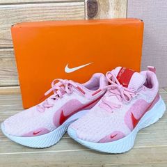 NIKE ナイキ 赤 ピンク リアクト インフィニティ ラン フライニット スニーカー 23cm　レディース