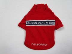 DOG DEPT ドッグデプト XXSサイズ 胴回り29㎝ ロゴ入りメッシュ プルオーバー レッド 中古
