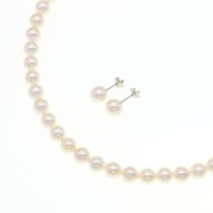  パール ネックレス ピアスセット パール 7～7.4mm