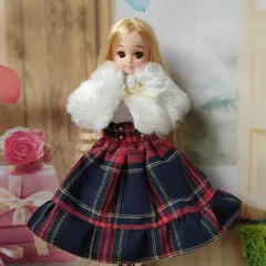 白ファーケープ付きリカちゃん服ジェニーちゃん服066