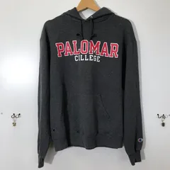 OLD CHAMPION/チャンピオン カレッジプリント スウェット プルオーバー パーカー ECO FLEECE ホンデュラス製 メンズ M グレー