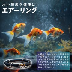 Morisho 水槽 エアレーション エアー リング エアーストーン メダカ 酸素 水草 金魚 アクアリウム 細かい泡 小型 円形 丸 15cm 1個 単品