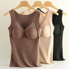  ルームウェア カップ付き インナートップ トップス 発熱タンクトップ レディース 保温防寒 重ね着 冷え対策 ブラトップ 暖かい 防寒 キャミソール 発熱インナー 冬 秋 おしゃれ ナイトブラ ストレッチインナー あったか下着 秋冬 無地インナーウェア